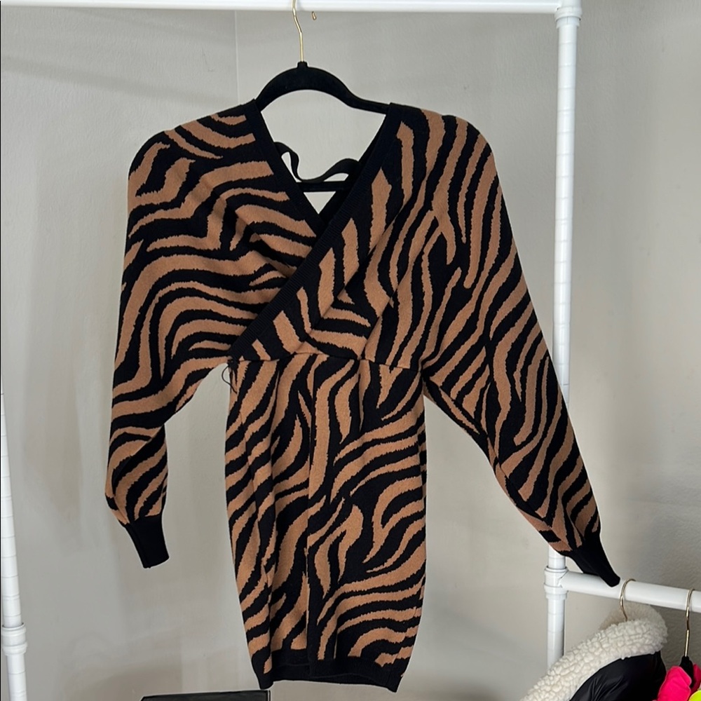 Zebra Print Women's Sweater